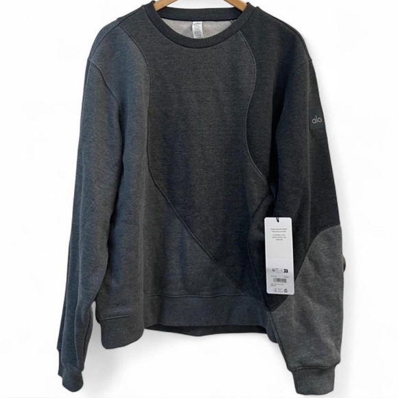 ALO Yoga Other - Alo Yoga Grey Tonal Make Waves Crewneck Pullover Sweatshirt